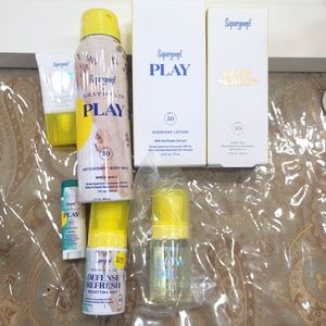 Seven piece suncare set from head to toe